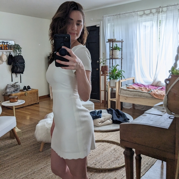 Club Monaco Scalloped Mini Dress - Picture 6 of 8